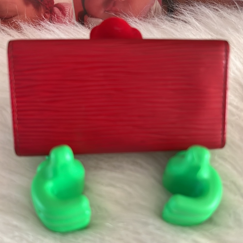 Louis Vuitton Epi Red 4 Keychain. Date Code Ca1917 - image 2